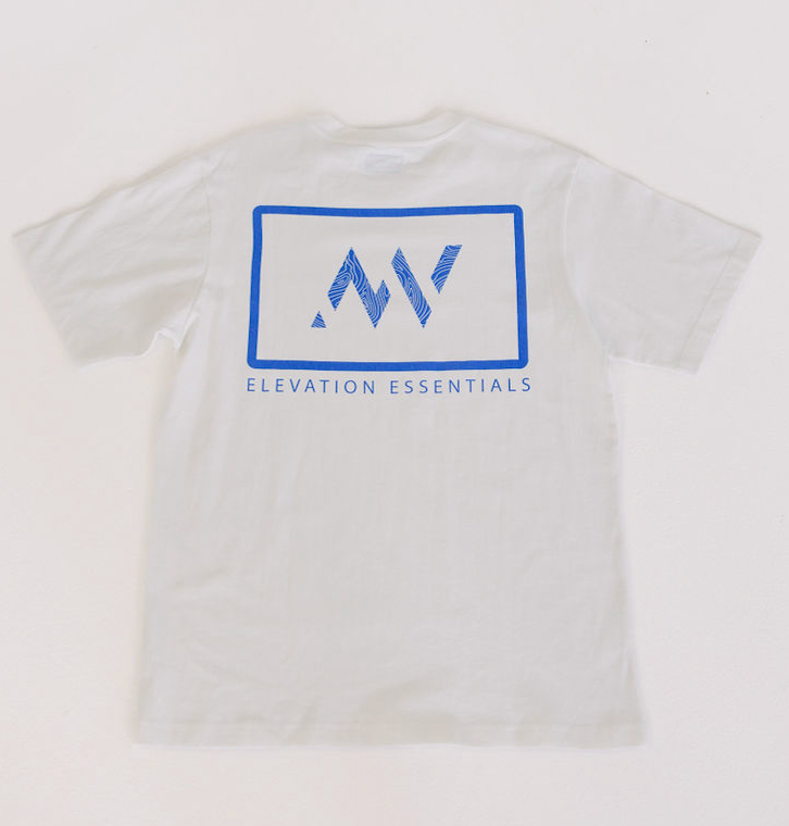 Topography Tee - Off White/Blue