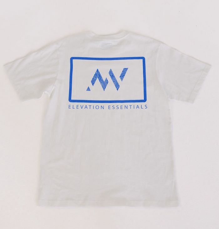 Topography Tee - Off White/Blue